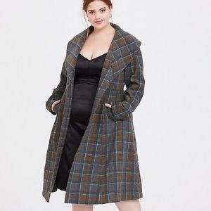 Torrid Outlander Collection Mackenzie Tartan Plaid Woolen Fit&Flair Coat Size 5